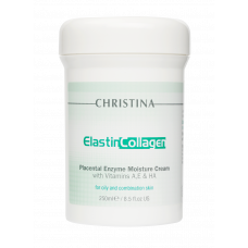 Elastin Collagen Placental Enzyme Moisture Cream with Vit.A, E & HA for oily skin - Увлажняющий крем с витаминами A, E и гиалуроновой кислотой для жирной кожи "Эластин, коллаген, плацентарный фермент", 250 мл