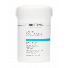 Elastin Collagen Azulene Moisture Cream with Vit.A, E & HA for normal skin - Увлажняющий крем с витаминами A, E и гиалуроновой кислотой для нормальной кожи "Эластин, коллаген, азулен", 250 мл