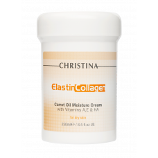 Elastin Collagen Carrot Oil Moisture Cream with Vit.A, E & HA for dry skin - Увлажняющий крем с витаминами A, E и гиалуроновой кислотой "Эластин, коллаген, морковное масло" для сухой кожи, 250 мл 