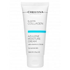Elastin Collagen Azulene Moisture Cream with Vit.A, E & HA for normal skin - Увлажняющий крем с витаминами A, E и гиалуроновой кислотой для нормальной кожи "Эластин, коллаген, азулен", 60 мл